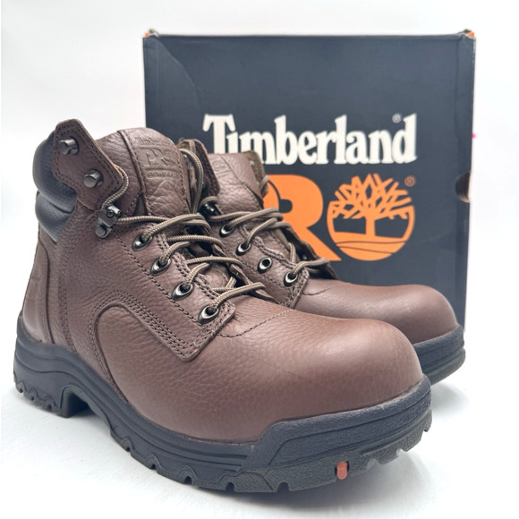 Timberland PRO TITAN 6" Women's NEW Safety Toe Work Boot Brown US Size 11 Wide - Picture 1 of 11